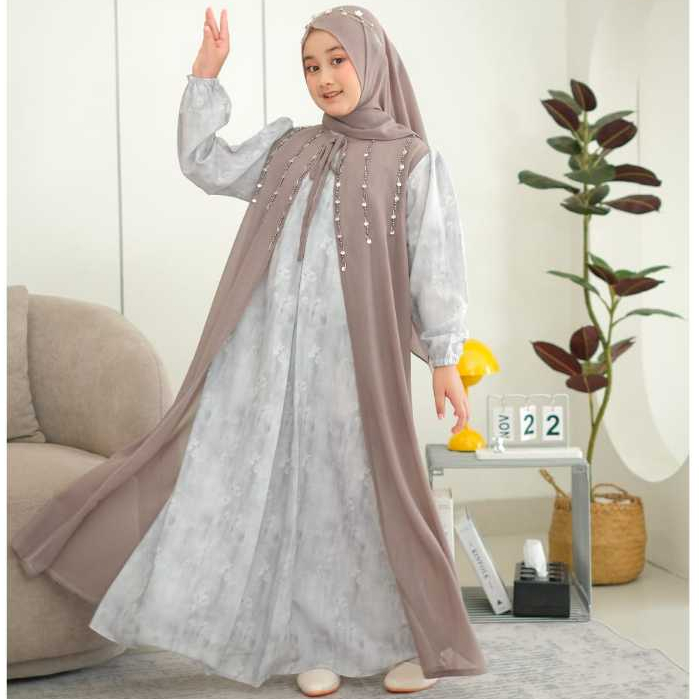 [ALTAIR KIDS] Senandung Dress Kids Gamis Anak Armani Silk Import Gamis Anak Motif Premium Ori Falish