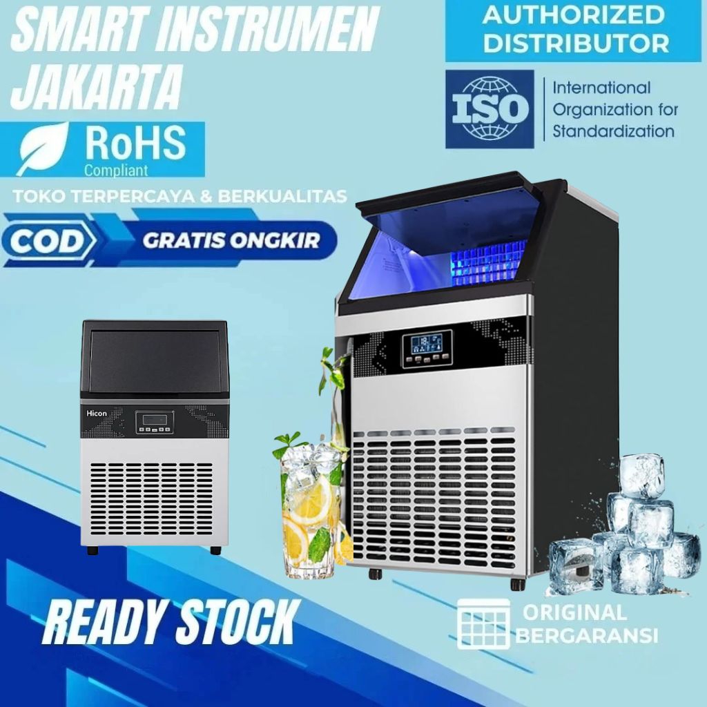 Mesin Es Batu Kristal Iceler Ice Maker 200kg/24Jam untuk Cafe Restoran Cube Ice Maker