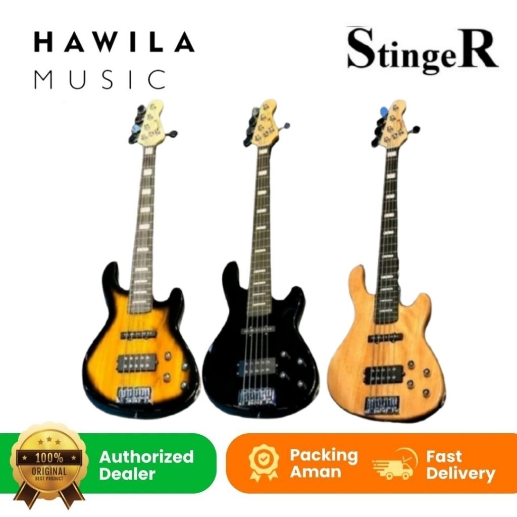Guitar Bass Stinger SJB750 Jazz Bass Gitar Stinger Bass SJB 750 5String