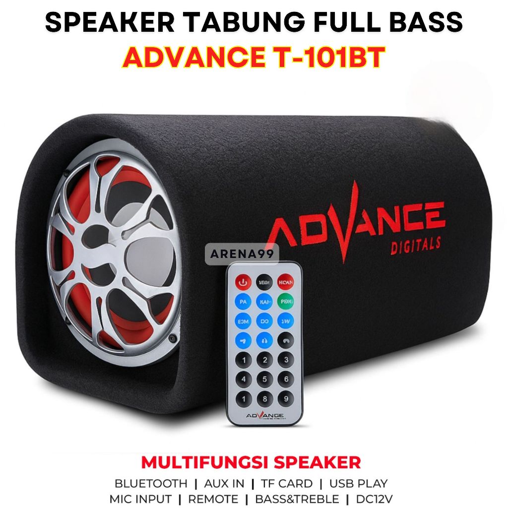 Speaker Bluetooth Aktif Portable Advance T-101BT Subwoofer Karaoke Radio / speaker advance karpet t1