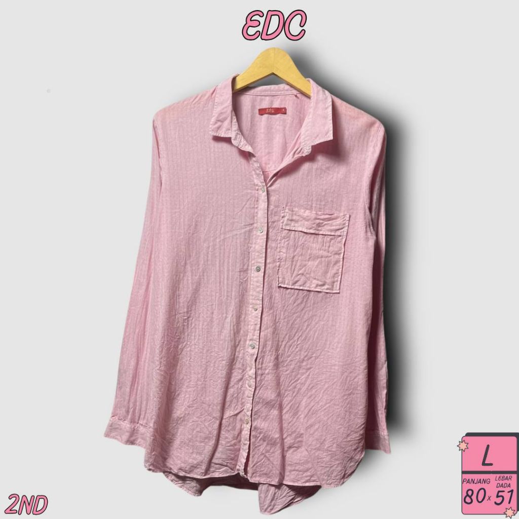 Kemeja Wanita EDC Baby Pink Size L