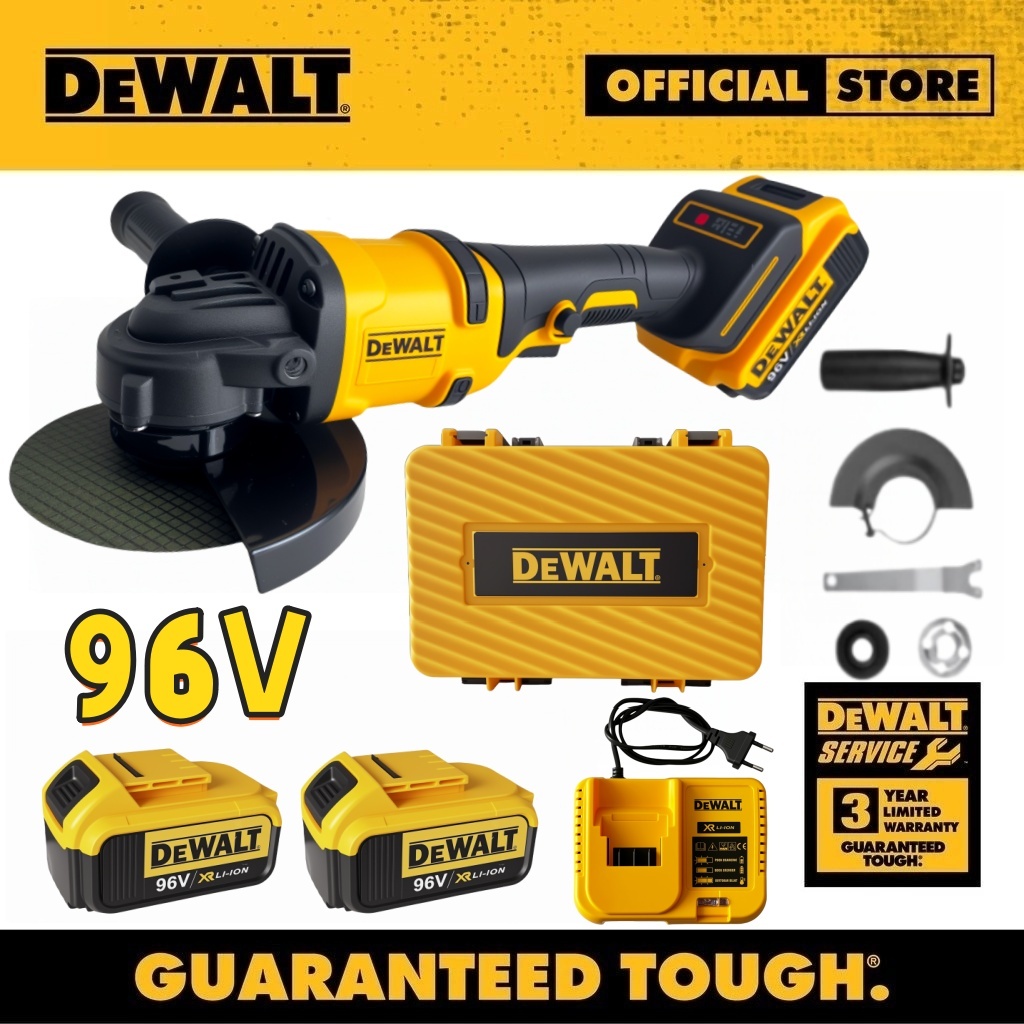 DEWALT Mesin Gerinda Angle Grinder Tangan Listrik Penggiling Sudut Portable Multifungsi  Gerinda tan