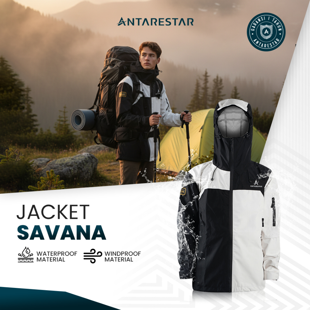 Antarestar Official - Jaket Gunung Gorpcore Savana Windproof Waterproof Jacket Musim Dingin Casual O