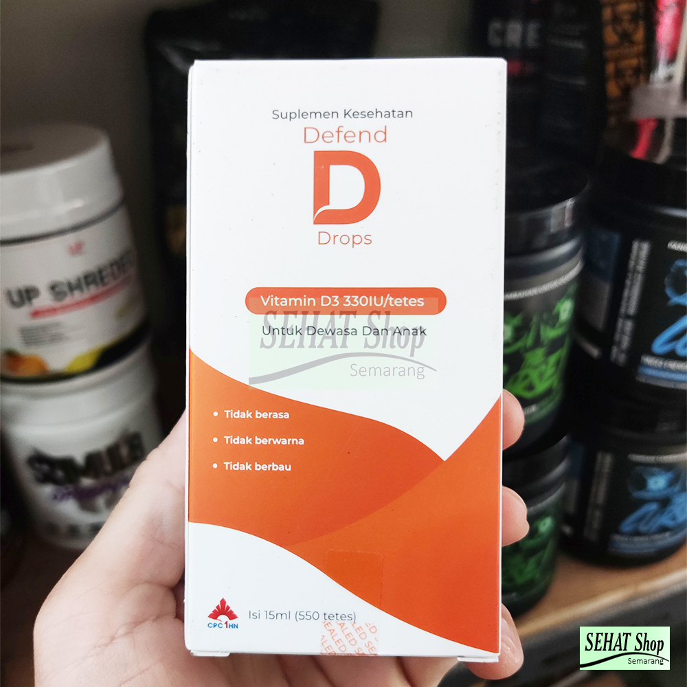 Defend D Drops Vitamin D3 330 IU / Tetes 15 ML Isi 550 Tetes Multivitamin Anak Defense D