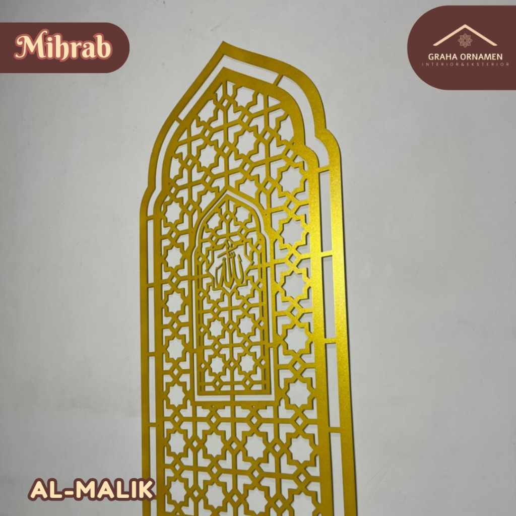 Mihrab Mushola Rumah Minimalis Dekorasi Hiasan Dinding Masjid PVC Board