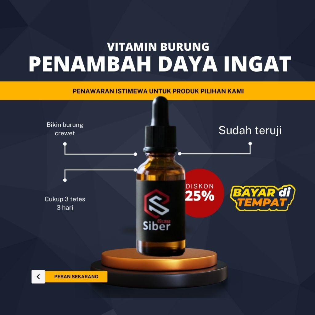 Penambah daya ingat Vitamin suplemen penambah daya ingat burung