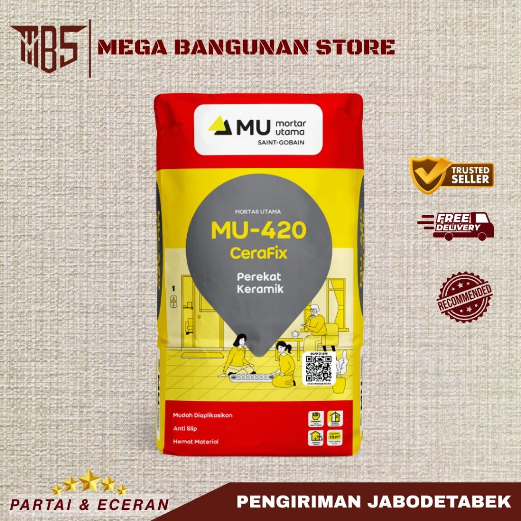 SEMEN PEREKAT MU 420 CERAFIX 25 KG / MU-420 / PEREKAT KERAMIK / MORTAR