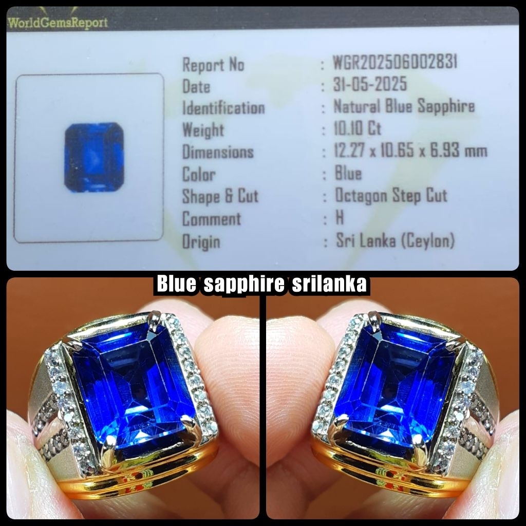 NATURAL PERMATA BLUE SAPPHIRE JUMBO HQ CEYLON