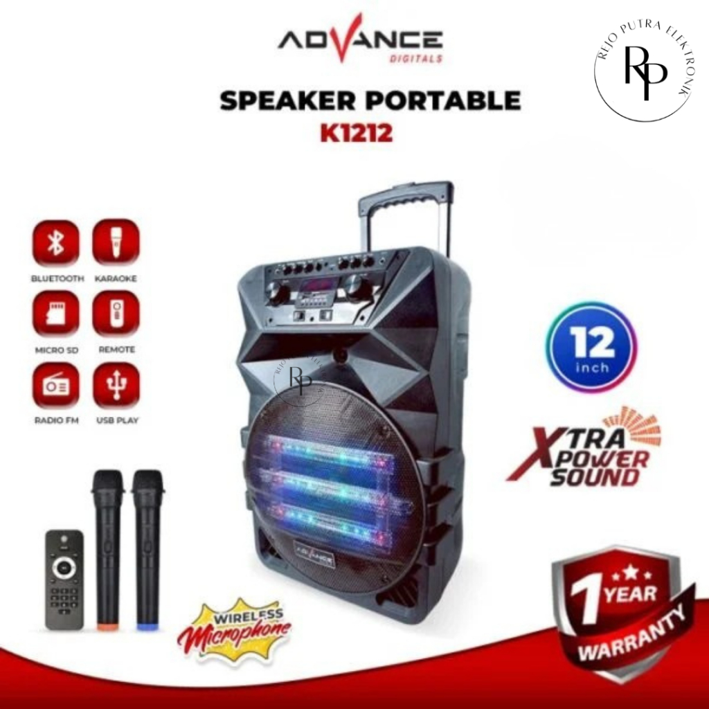 ADVANCE SPEAKER PORTABLE K1212 12 INCH