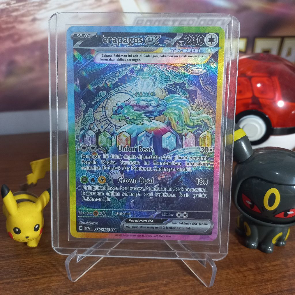 Terapagos EX SAR Sv7s 220/166 - Kartu Pokemon TCG Indonesia Bimbingan Rasi Original
