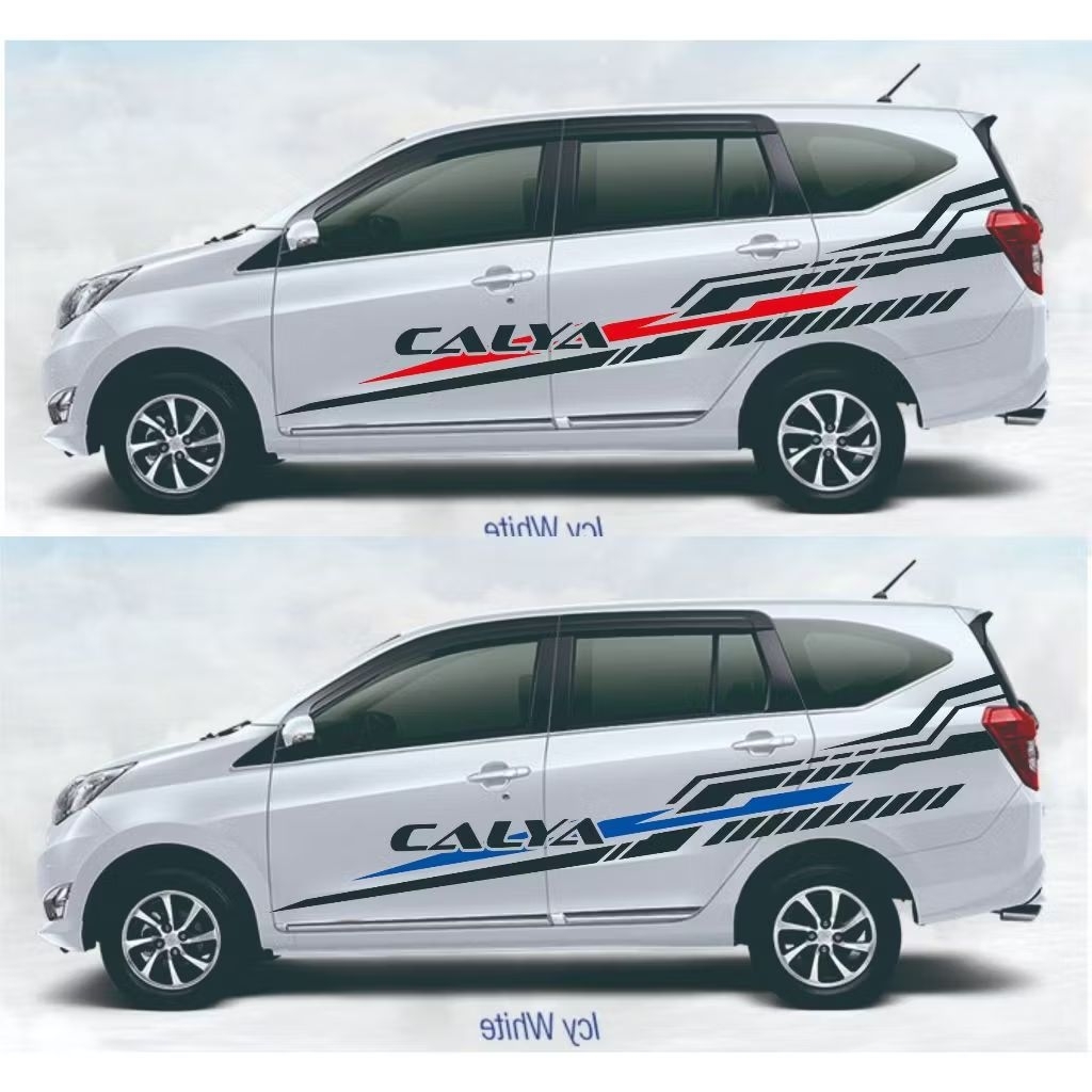 Sticker mobil calya Sigra pedang stiker list terlaris mobil calya keren stiker mobil calya terbaru