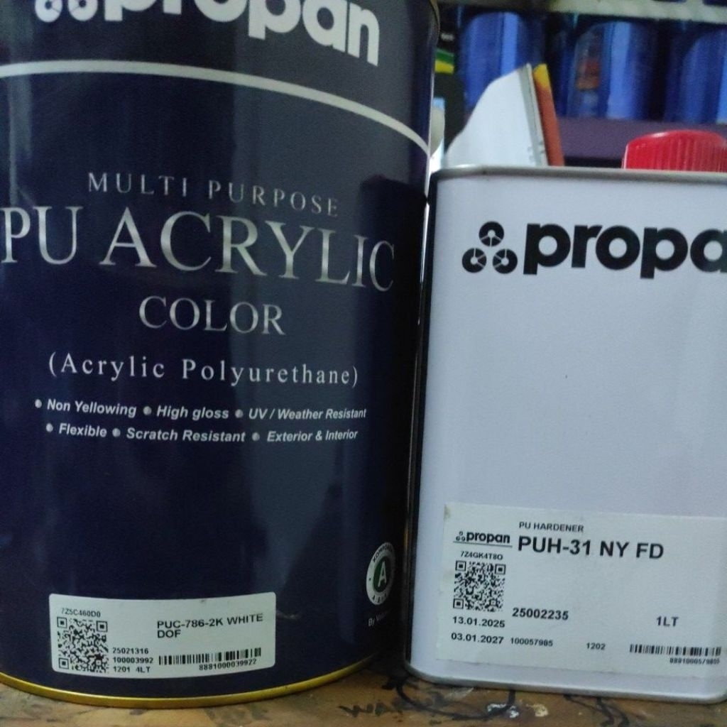 CAT PU PROPAN 786 WHITE DOFF / CAT PU PROPAN WHITE DOFF 5LITER SET / CAT PU PROPAN