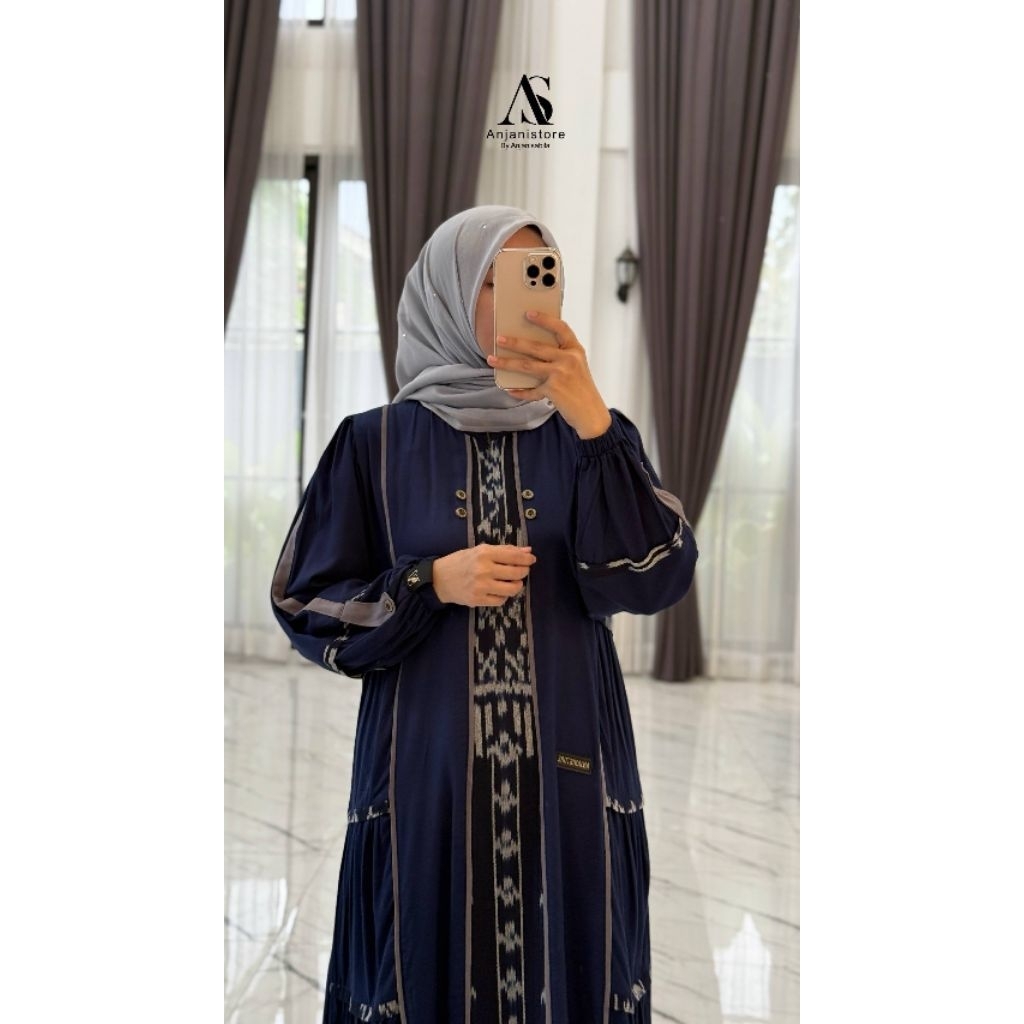 GAMIS TWILL ANJANI STORE NAVY ETNIK