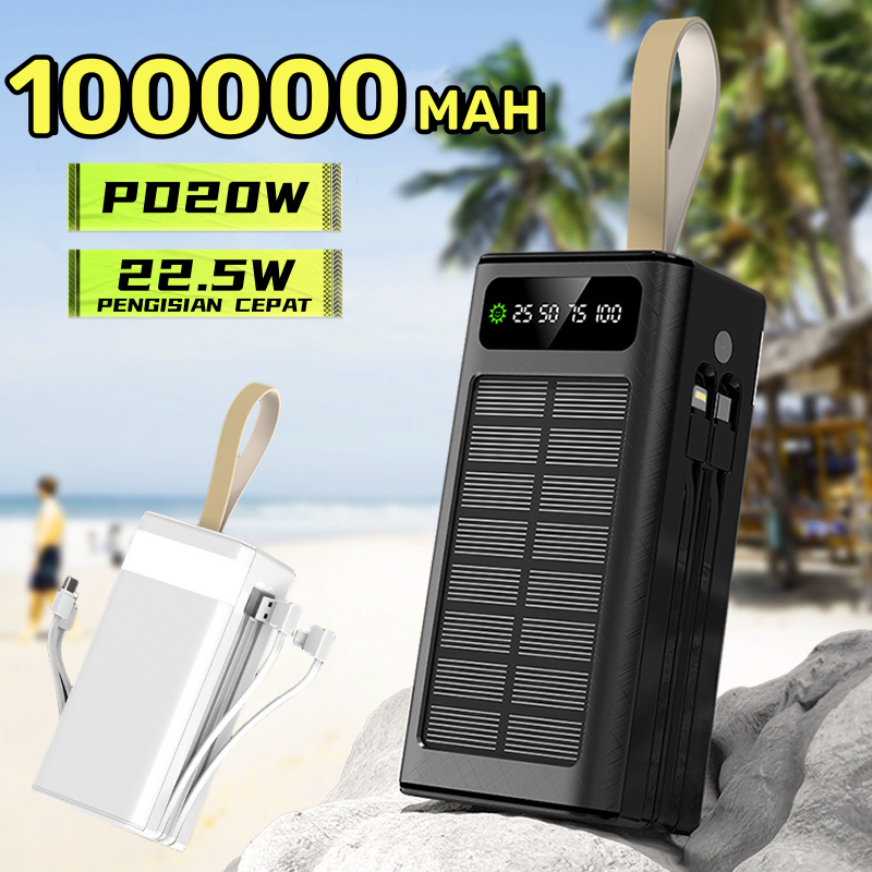 WITTE Surya Power Bank 100000mAh Asli awet tahan lama power bank 80000mah