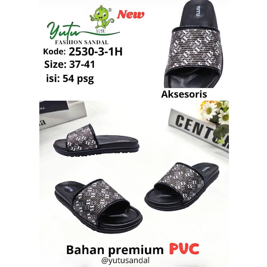 Sandal Slide Pria Wanita YUTU 2530 | Nyaman & Stylish | Size 37–41