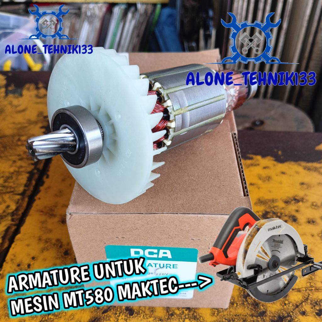 ARMATURE MAKTEC MT580 ANGKER MESIN CIRCULAR SAW MAKTEC MT 580 MT583 ROTOR MESIN CIRCULAR SAW MAKTEC 