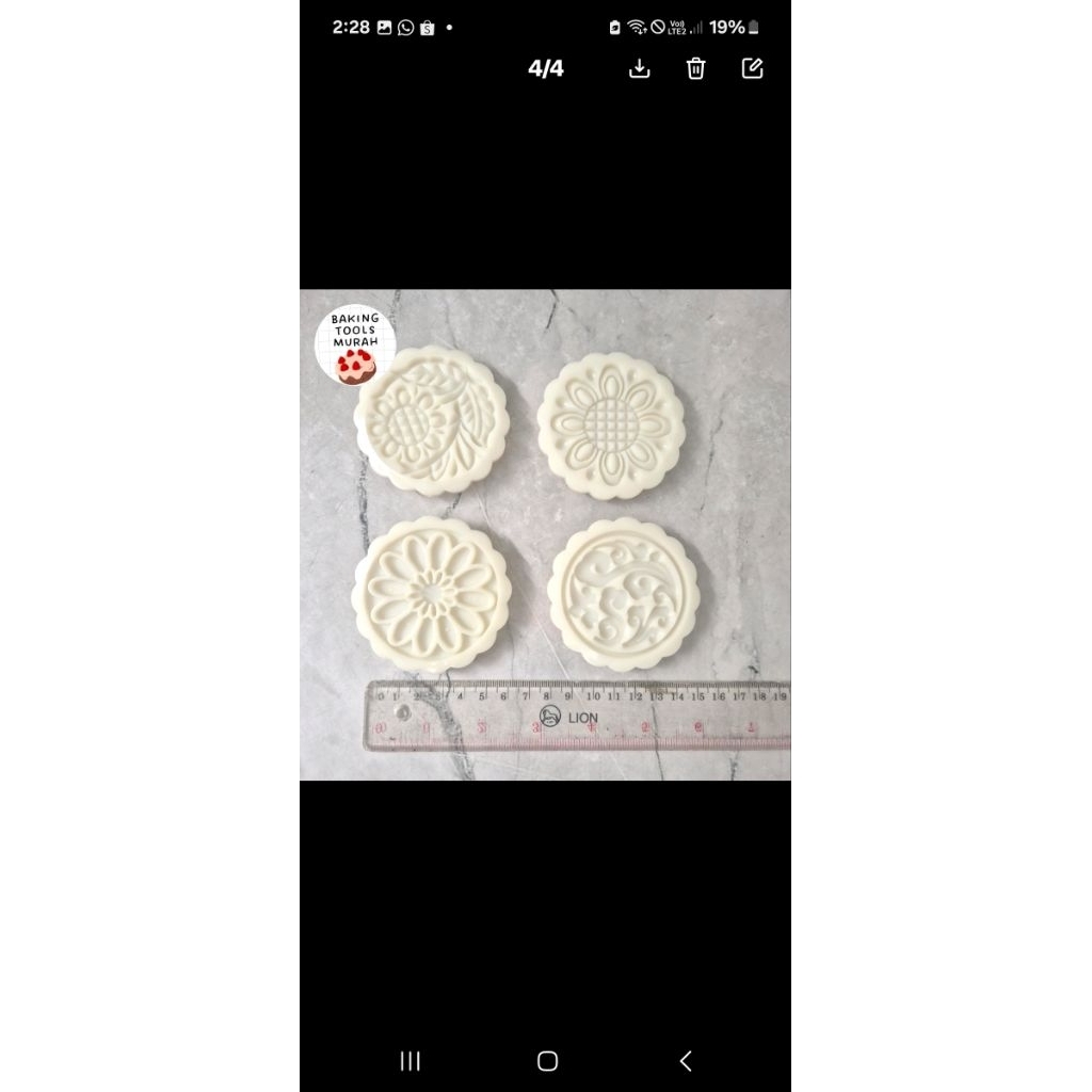 cetakan mooncake moon cake plunger cetakan mooncake kue bulan isi 4 75gr