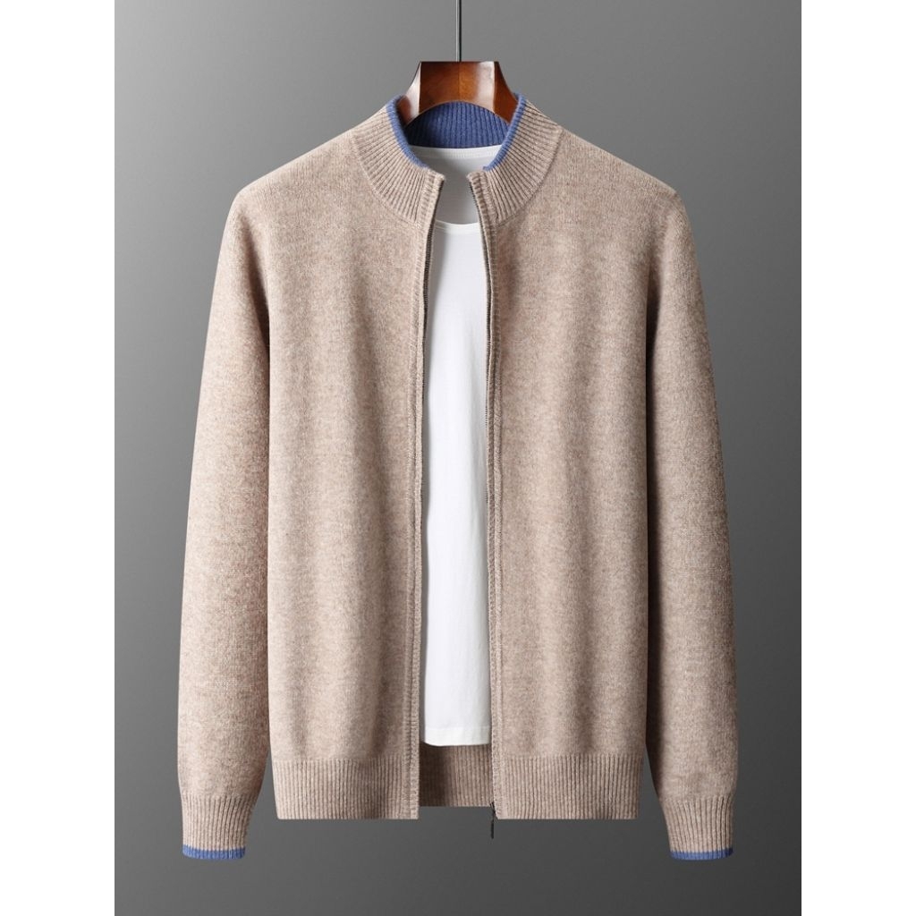 Sweater Jaket Pria Korean Style Cotton Rajut Premium