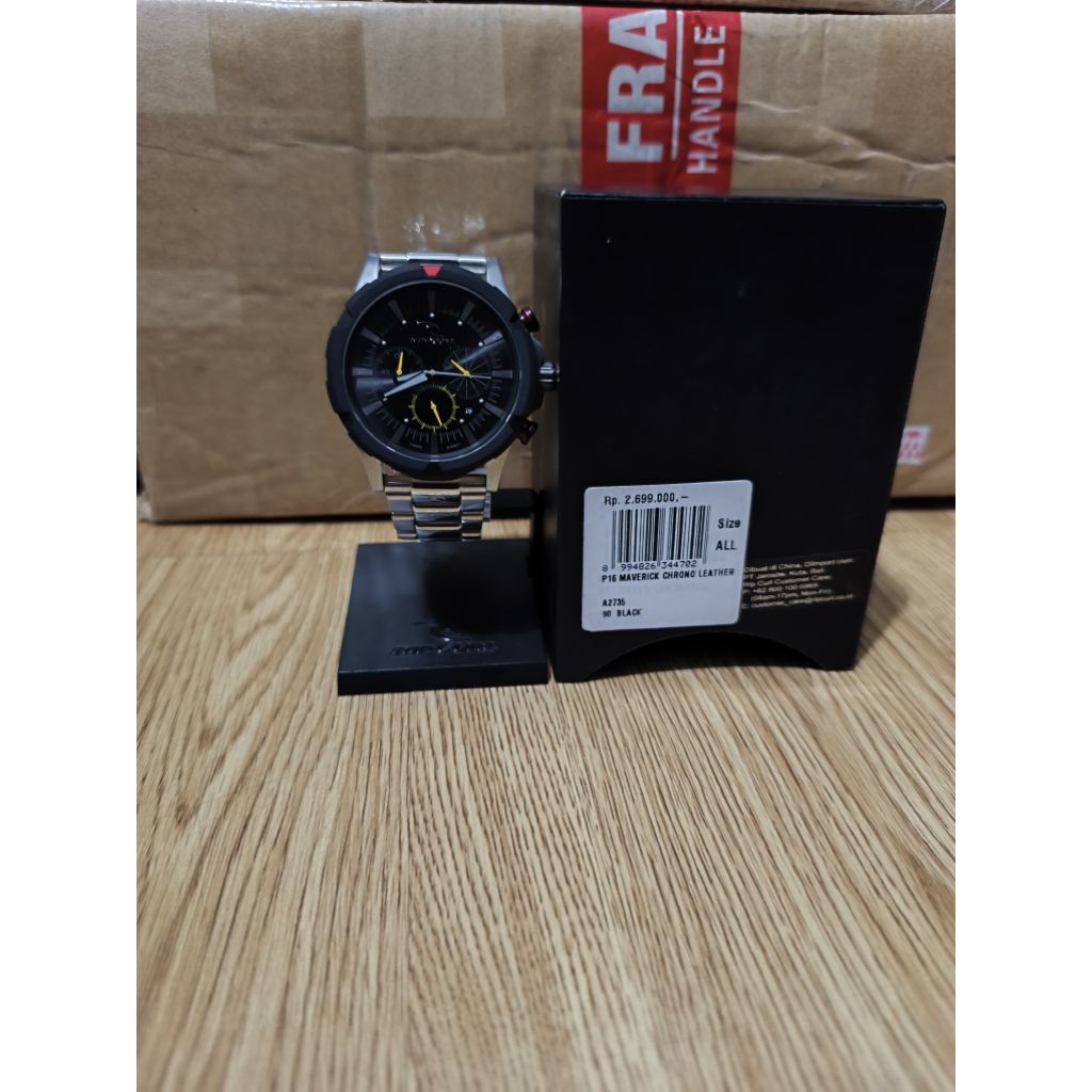 jam Maverick chrono silver black yellow Ripcurl original