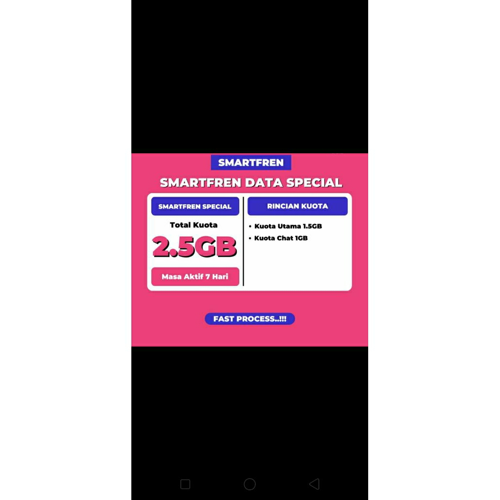 paket data Smartfren kuota 2.5 gb
