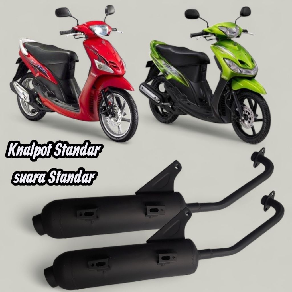 Knalpot Standar Mio Sporty / Mio Smile / Fino Karbu / Fino Injeksi / Nex / Spin 125 | Suara Halus
