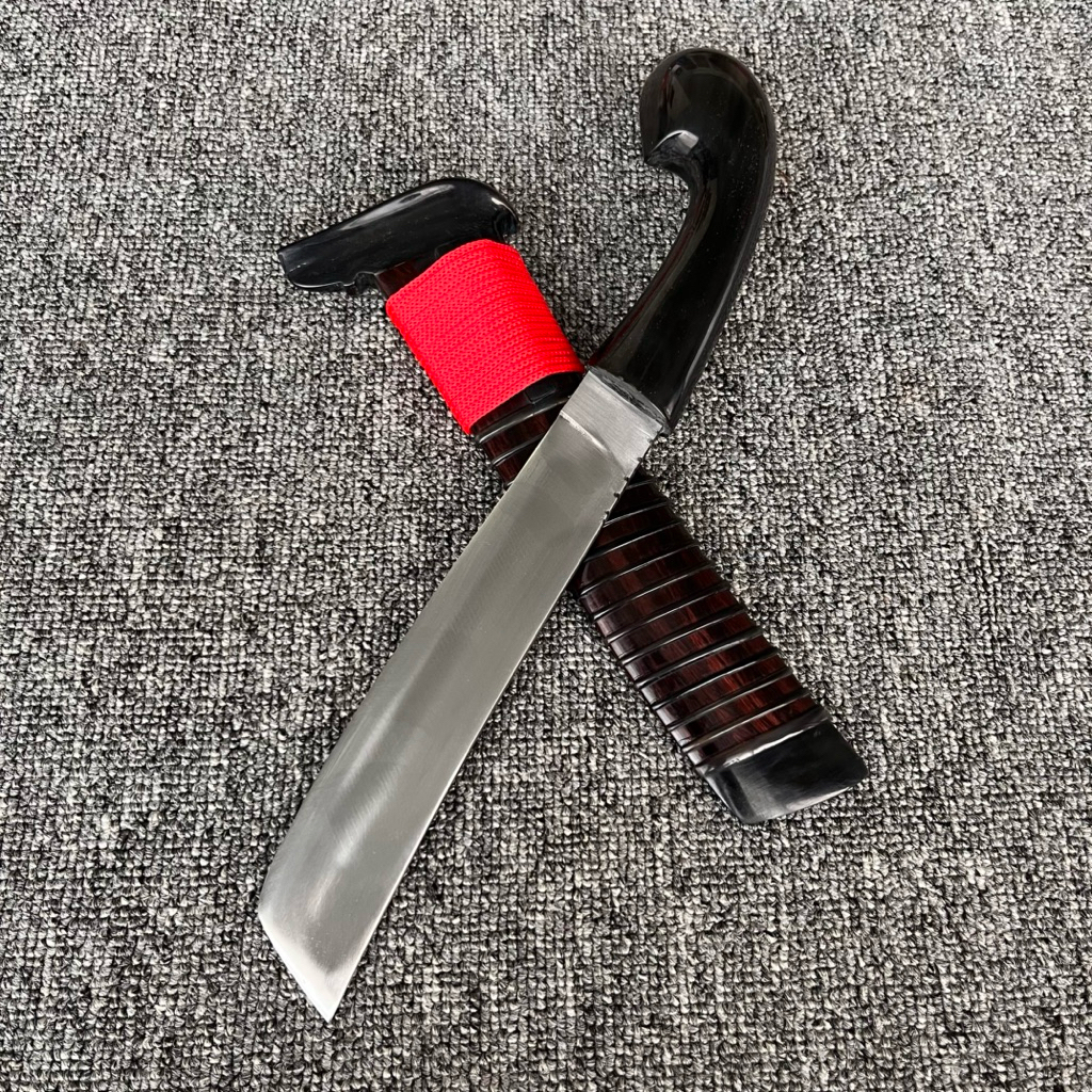 pisau gocil 20 cm gagang tanduk sarung kayu sonokeling