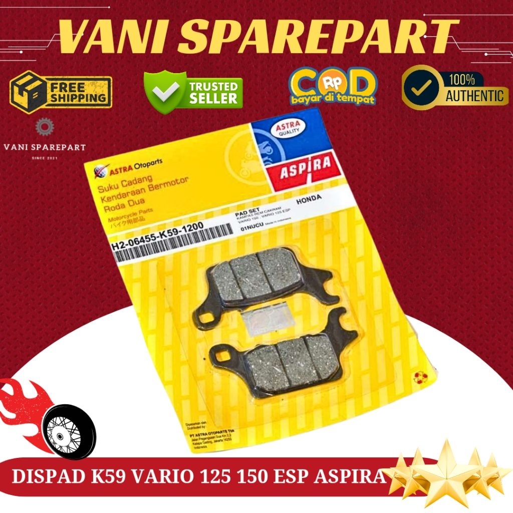 DISPAD KAMPAS REM DEPAN VARIO 150 VARIO 125 ESP K59 ASPIRA