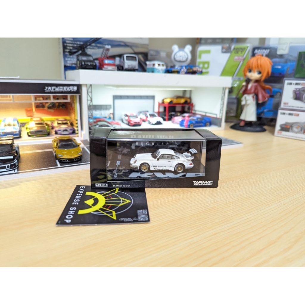 Tarmac Works Porsche RWB 930 White With Nakai sign