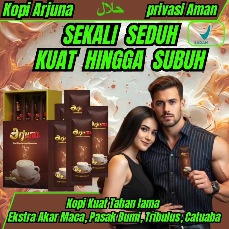 KOPI ARJUNA KOPI STAMINA PRIA KUAT TAHAN LAMA ORIGINAL EKSTRA AKAR MACA TRIBULUS BPOM