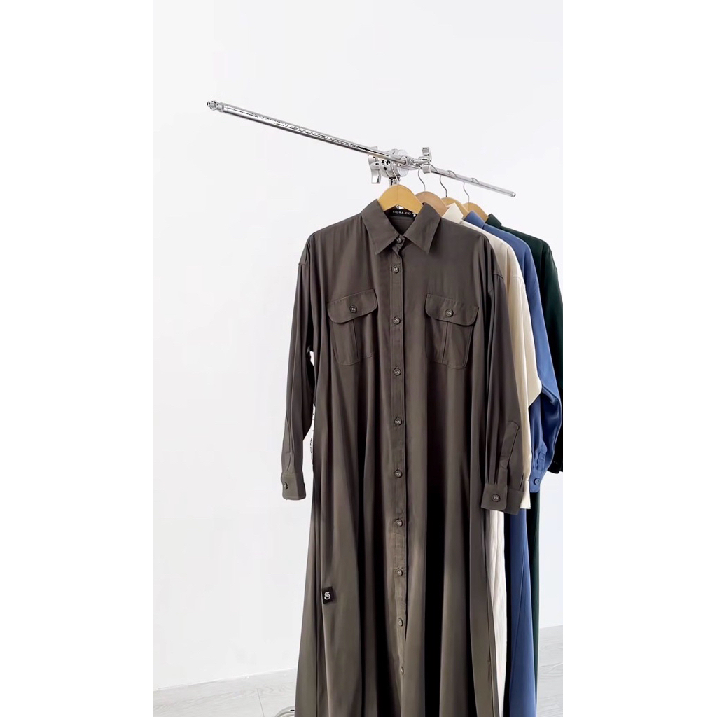Preloved Abaya Kemeja Sidra Rainforest L