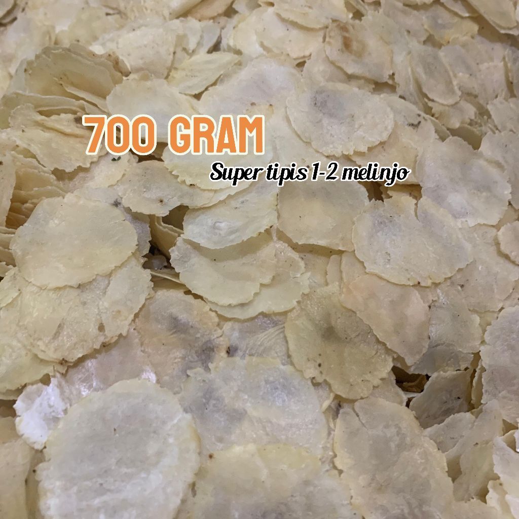 Emping melinjo super tipis 700 gram khas limpung