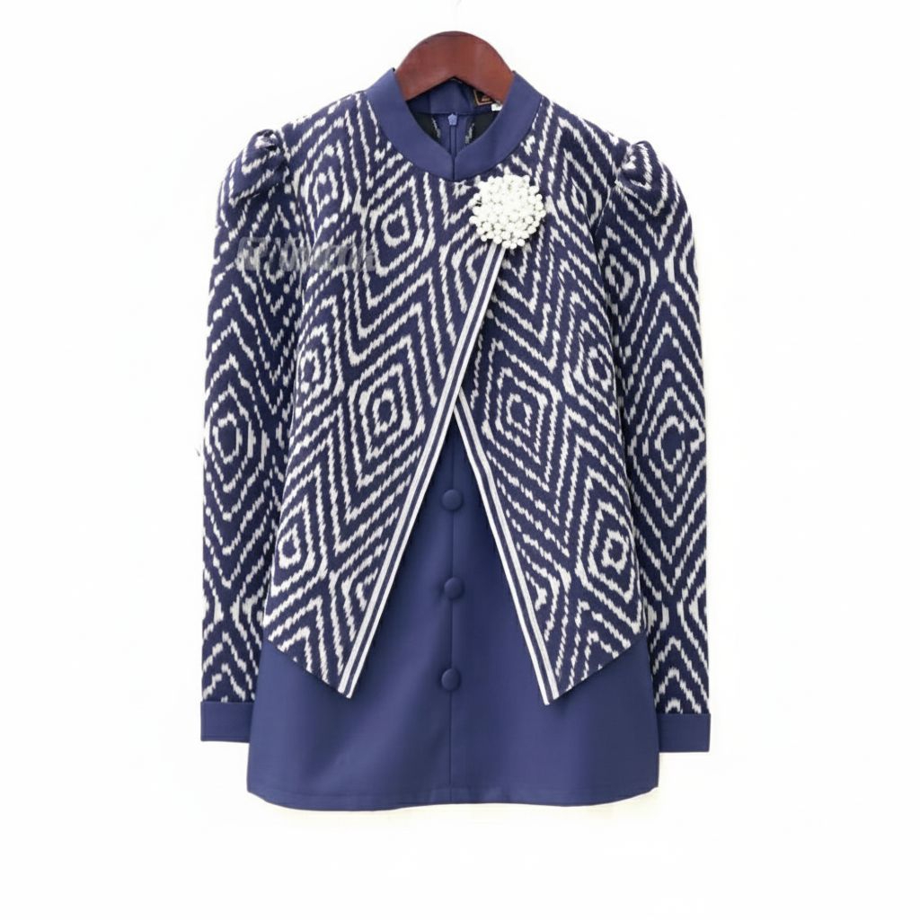 TENUN_GAYA Blouse tenun wanita modern atasan tenun wanita kerja fashion tenun wanita baju tenun jepa