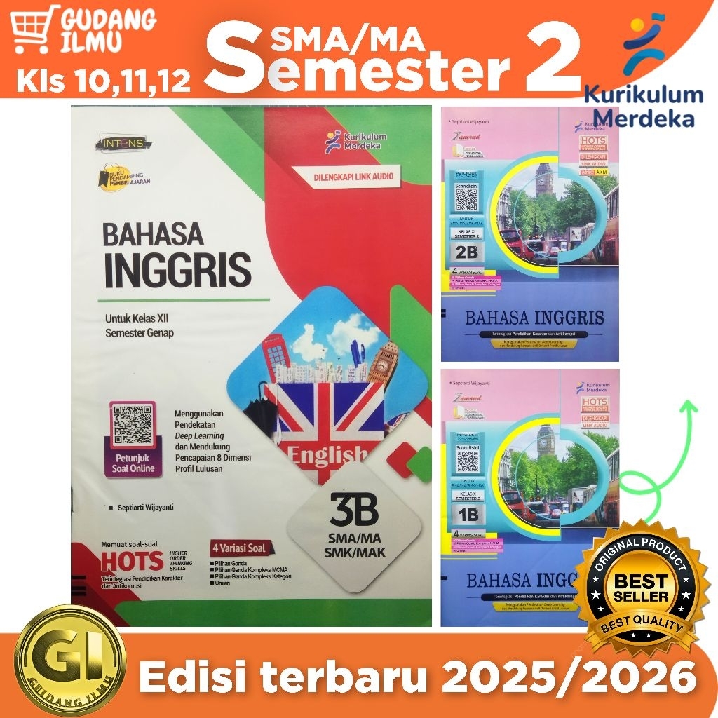 LKS BAHASA INGGRIS SMA/MA/SMK KELAS 10 11 12 Semester 2 kurikulum merdeka l zamrud