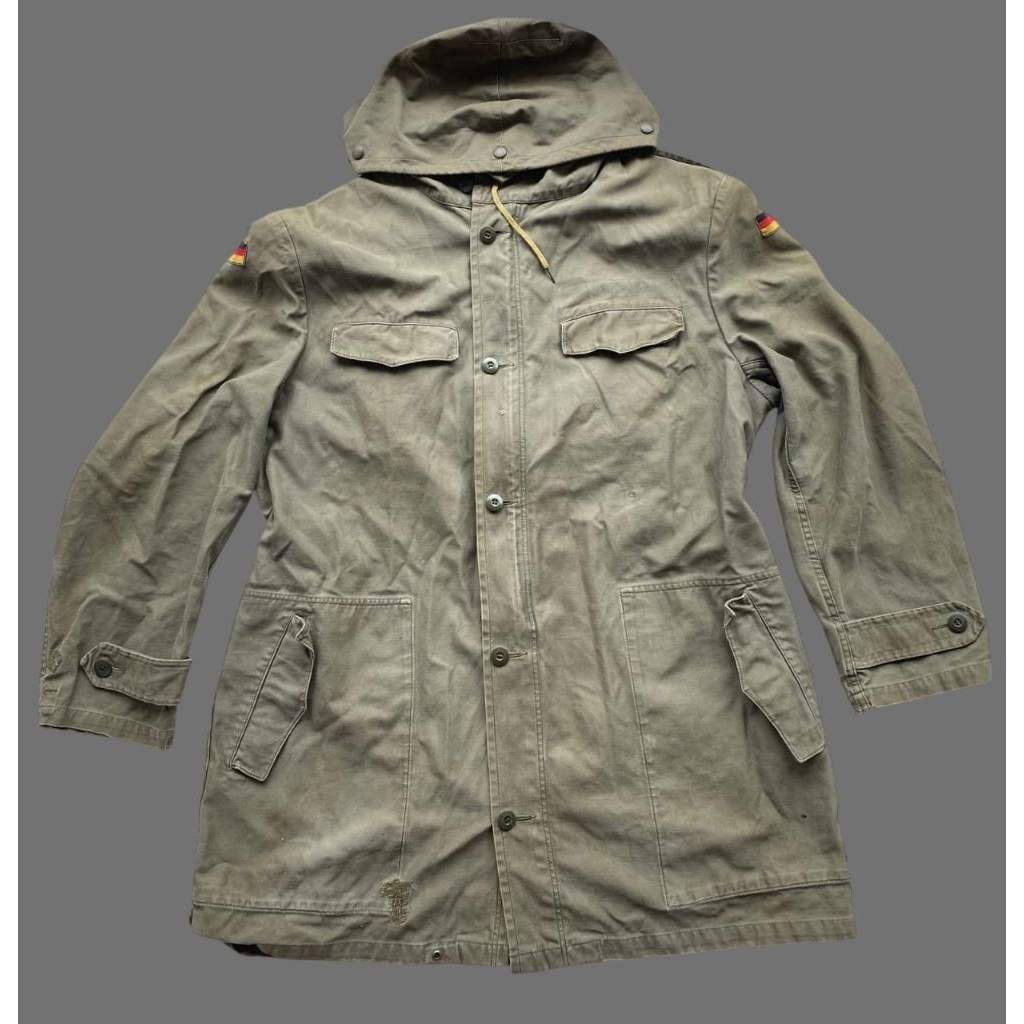 Coat Vintage Parka Moleskin ECWCS Olive Green Dengan Inner Bulu, Tentara Jerman Army (4)