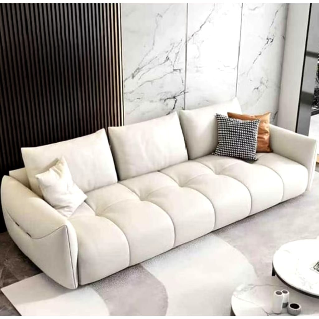 SOFA RUANG TAMU MINIMALIS 3 SEATER + MEJA RUANG TAMU FULL COD