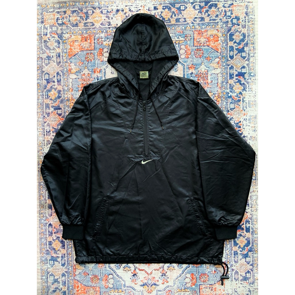 Vintage NIKE Center SWOOSH Logo HALFZIP Anorak Hoodie Jacket
