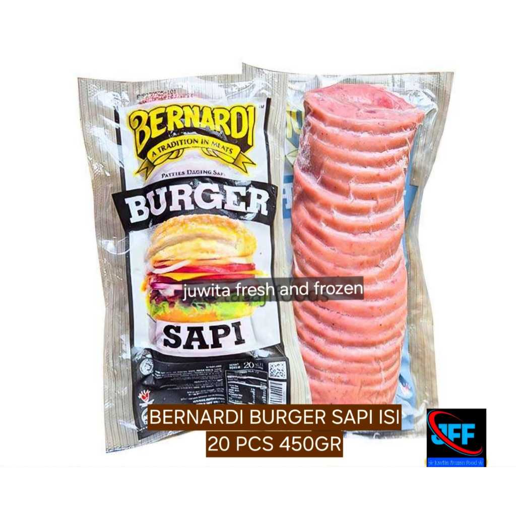 Bernardi Beef Burger Sapi Mini Isi 20 Pcs 450g