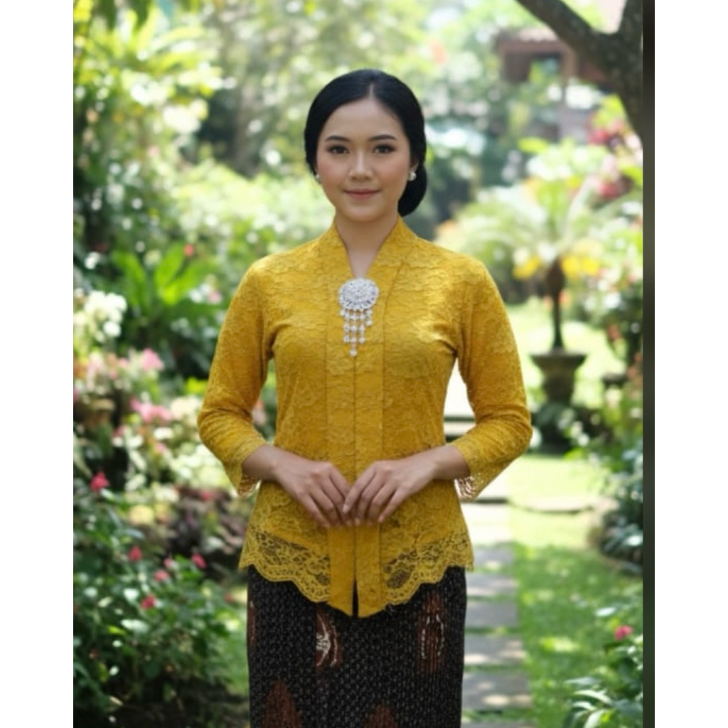 Setelan/Atasan Kebaya Brokat / Kebaya Modern / Kebaya Jumbo LD120cm / Kebaya Kartini Floy / Kebaya W
