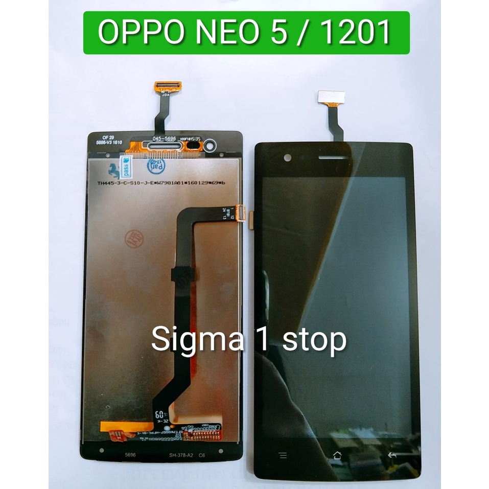 OPPO NEO 5 R 1201 LCD COMPLETE + TOUCH SCREEN HITAM LAYAR R1205 TS