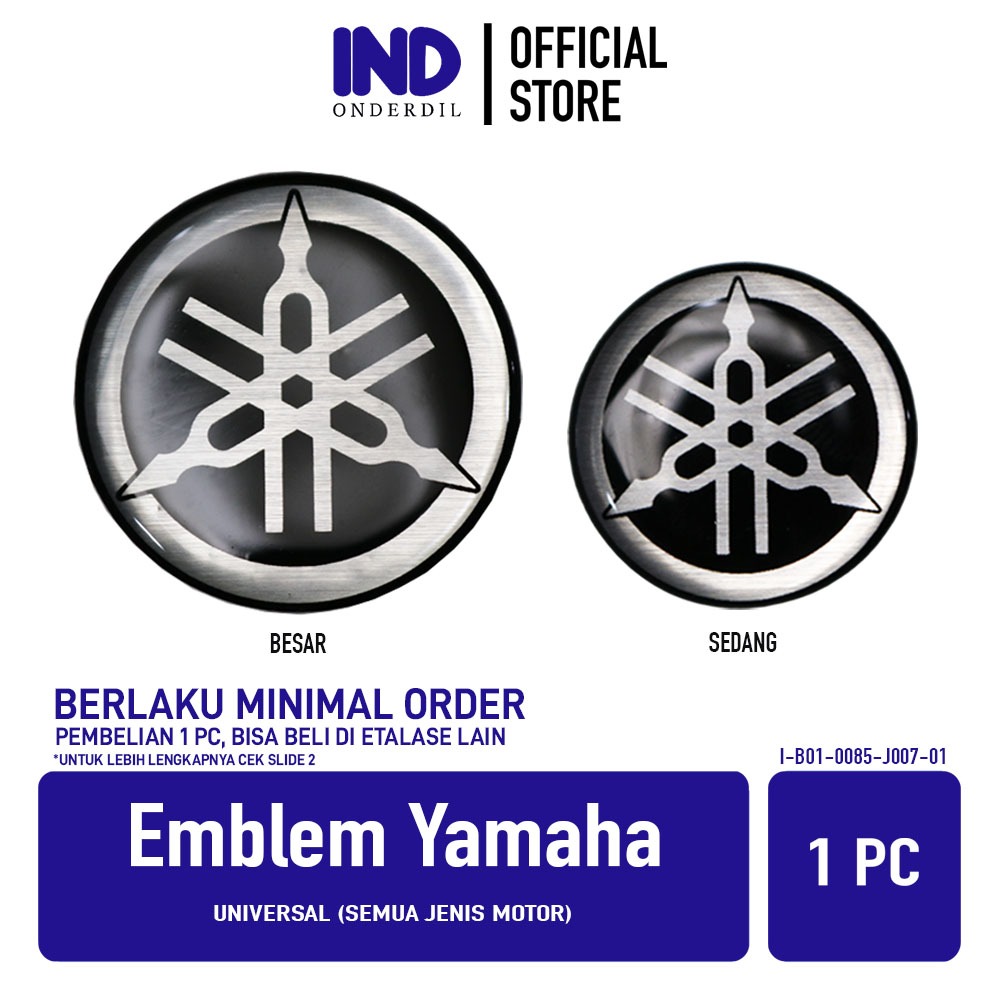 GRSIR IND Onderdil Emblem Yamaha Universal Semua Jenis Motor R15 & R25 & MT 25 & XSR 155 & Jupiter Z