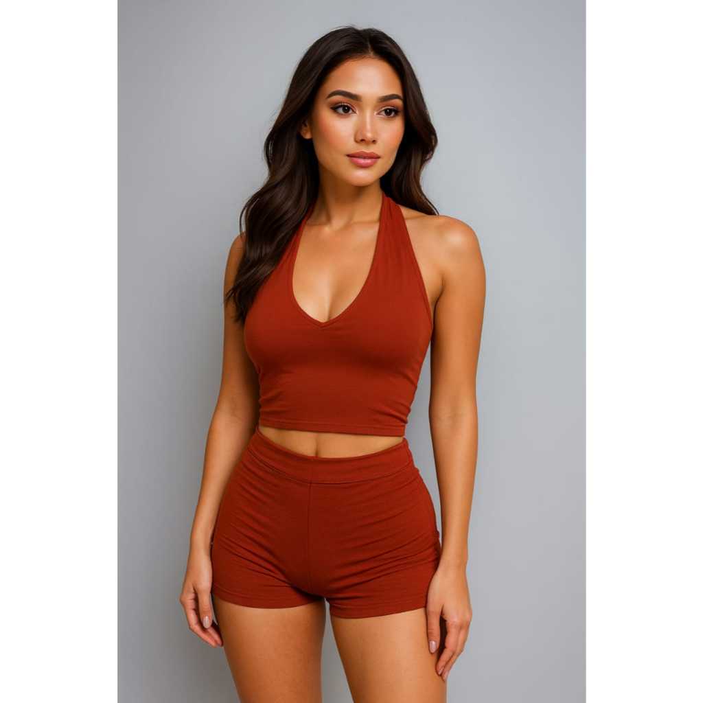 Yoga set relax cotton Baju Yoga one set halter shusa knit set by summerbaby