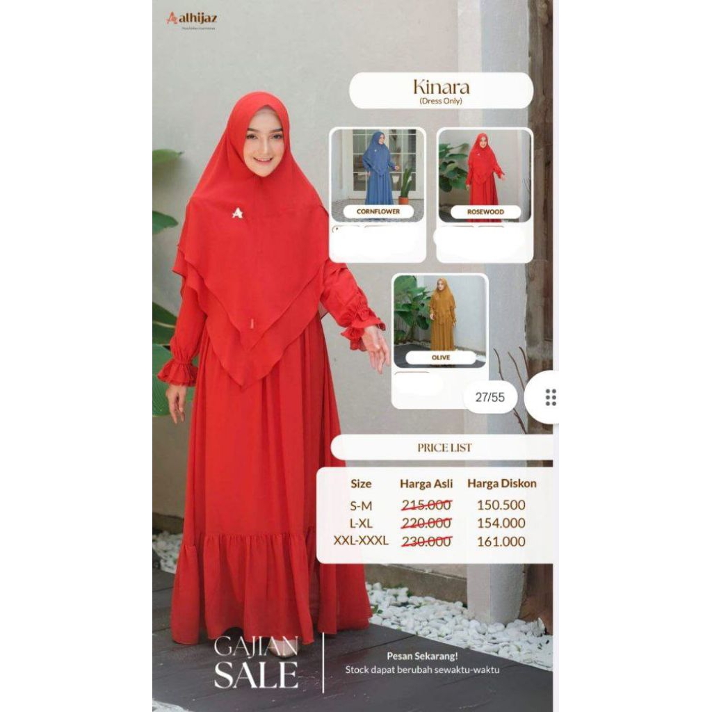 KINARA DRESS ONLY BY ALHIJAZ