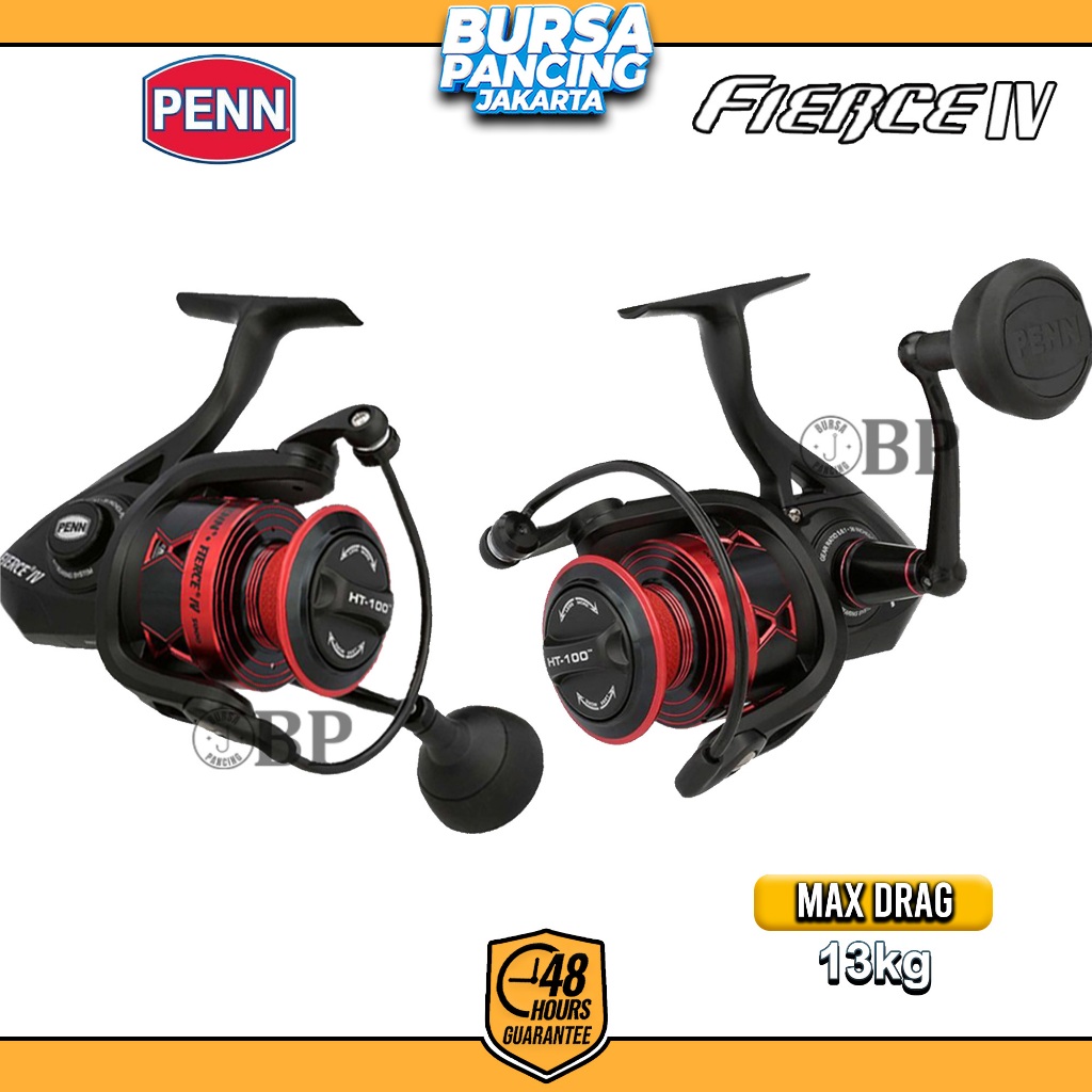 Penn Reel Spinning Fierce IV 1000 - 8000 & 2500LL - 6000LL 4Bb Full Metal Body Saltwater Kuat