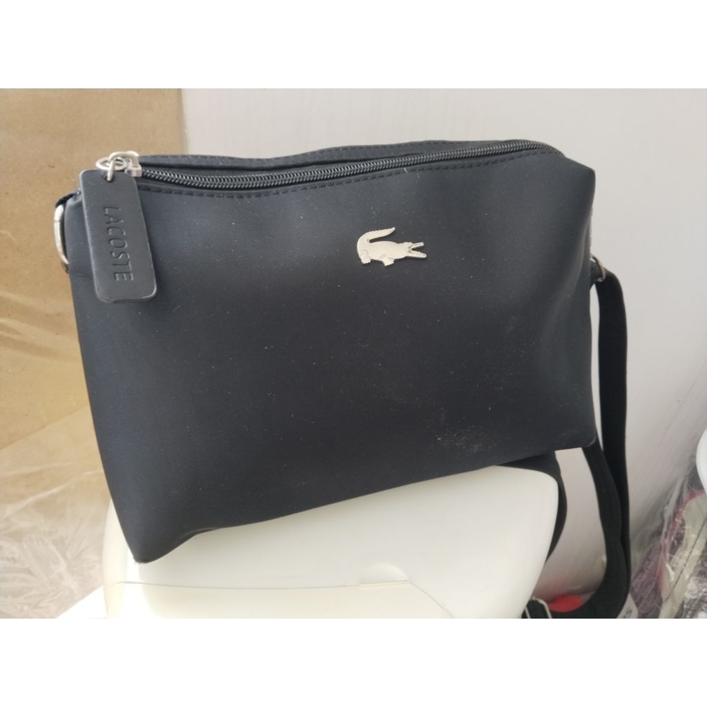 Tas Lacoste Wanita Hitam Kecil Size Sedang Tas Wanita Selempang Tas Hitam