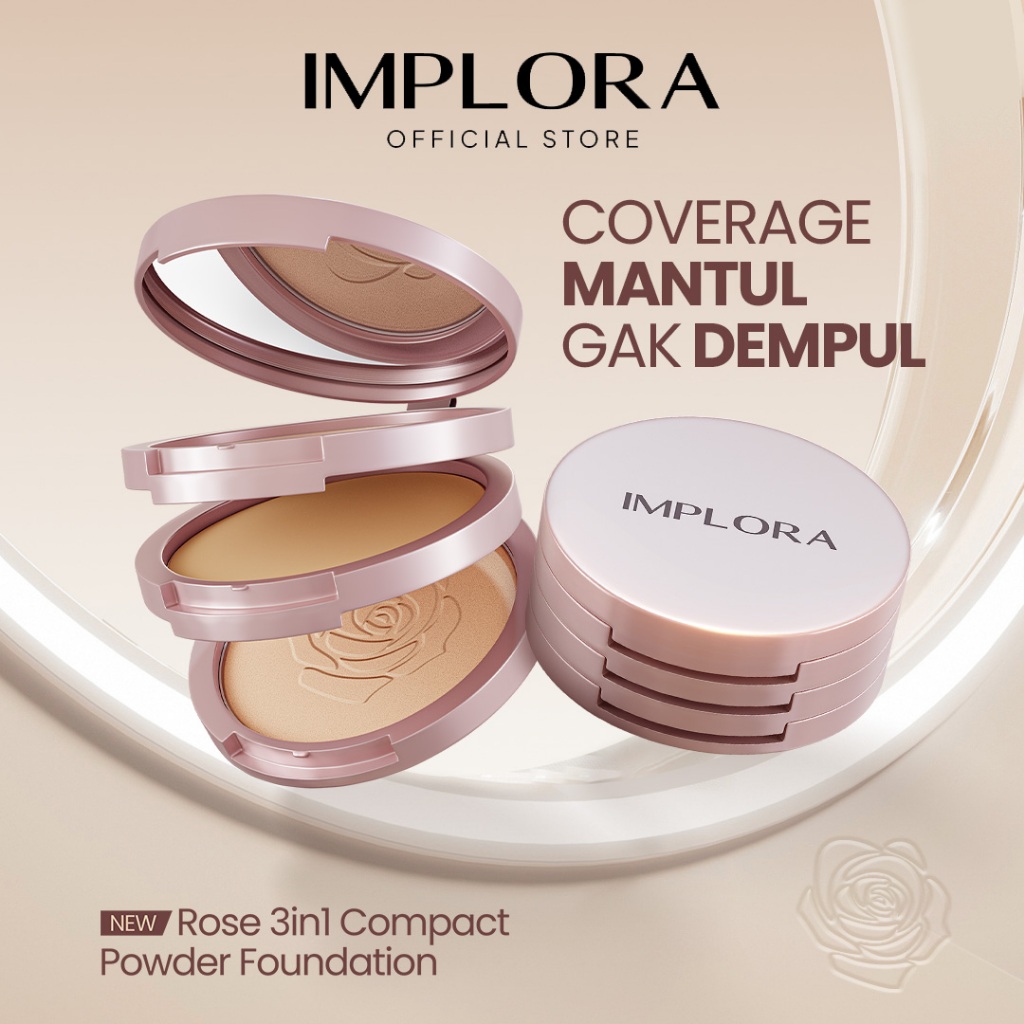 Implora Rose 3in1 Compact Powder Foundation