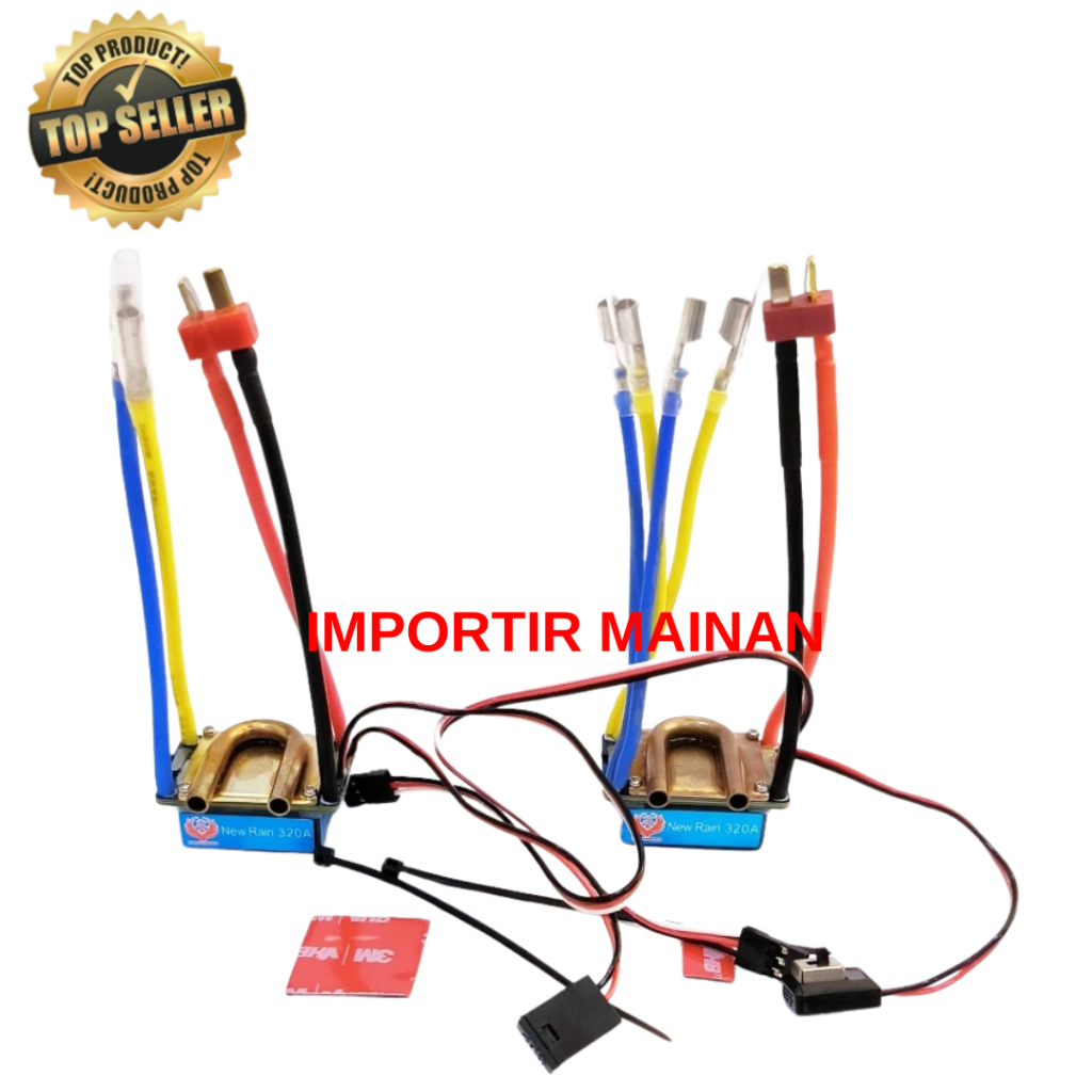 Promo Esc New Rain 320A Brushed Water Cooling Untuk Rc Boat Perakitan Kapal Rc Single Motor Dual