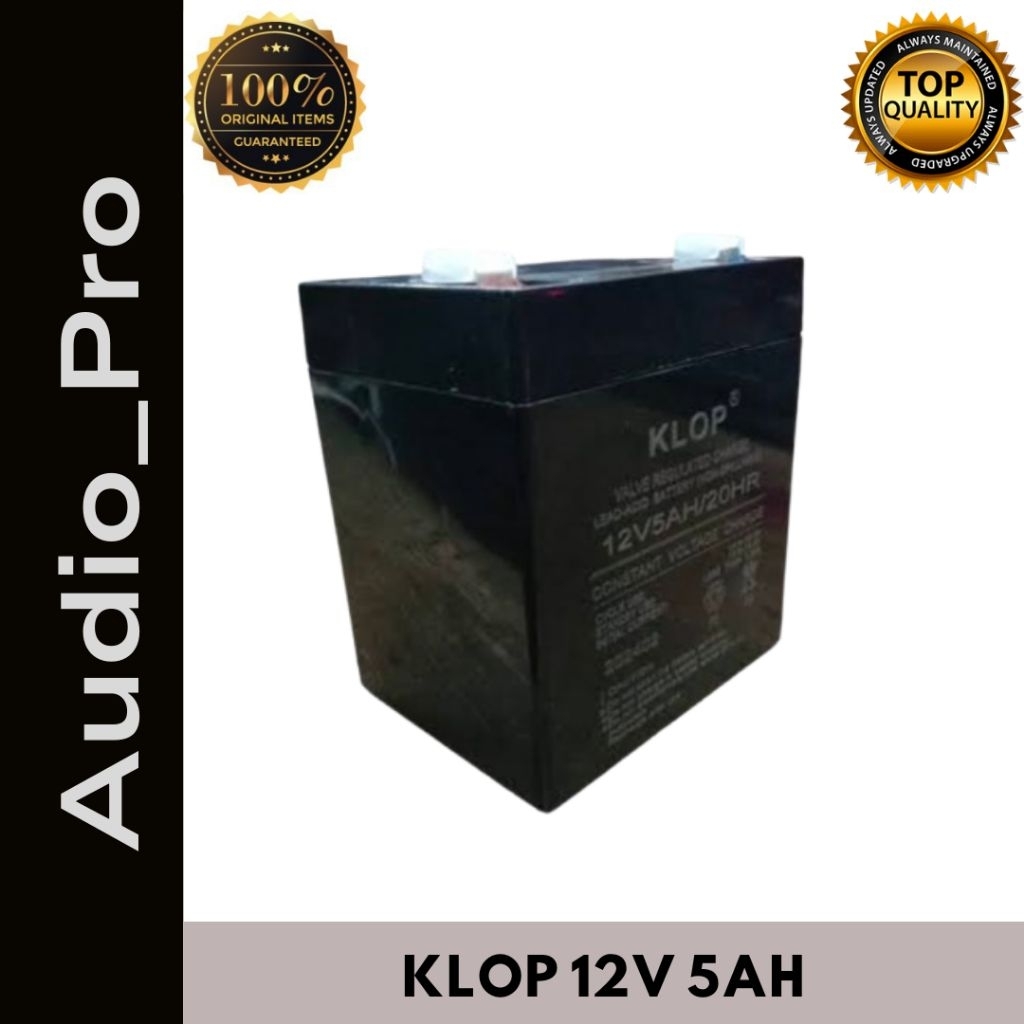 BATERAI 12V 5AH KLOP AKI 12 VOLT 5 AH 20HR