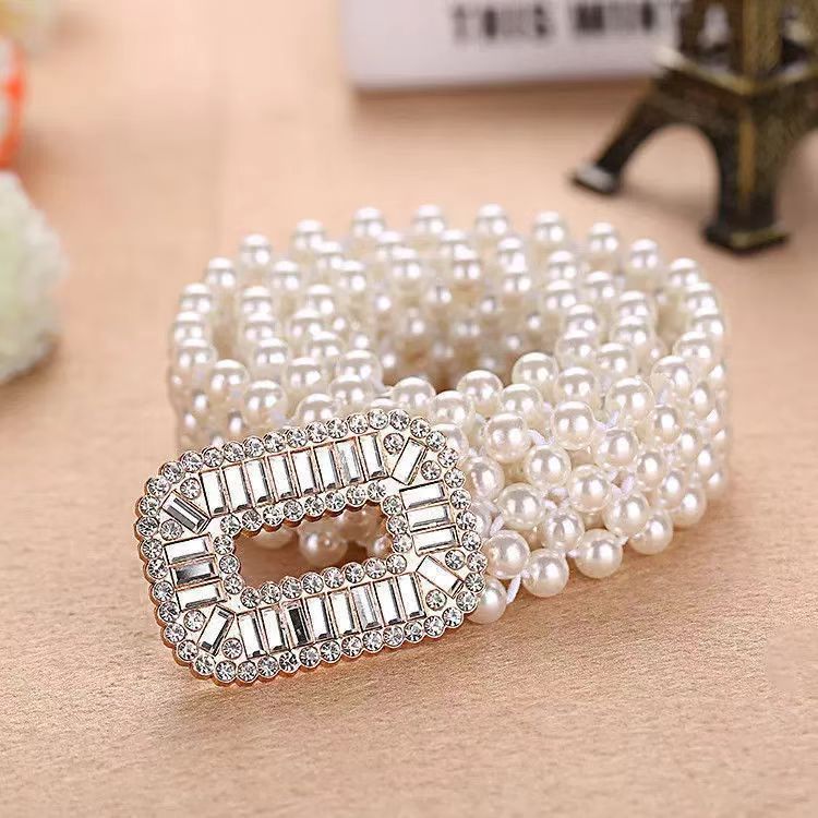 BGS-145 GESPER Mutiara Wanita Murah Full Mutiara Wanita Pinggang Elastis Terbaru dan Termurah