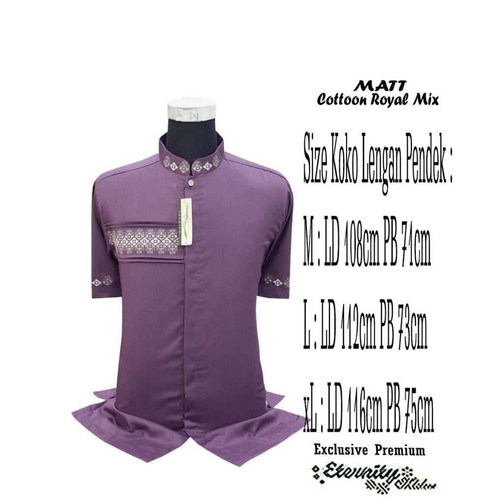 Baju Koko Eternity Atasan Muslim Pria Lengan Pendek