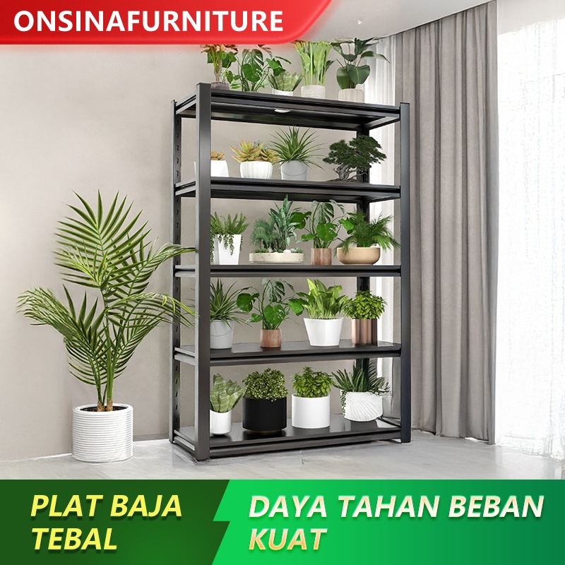 ONSINA RAK SUSUN BUNGA 3-6 SUSUN RAK BESI SERBAGUNA RAK POT TANAMAN RAK PENYIMPANAN BUNGA 100% BESI